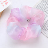 Rainbow Heart Organza Hair Rope